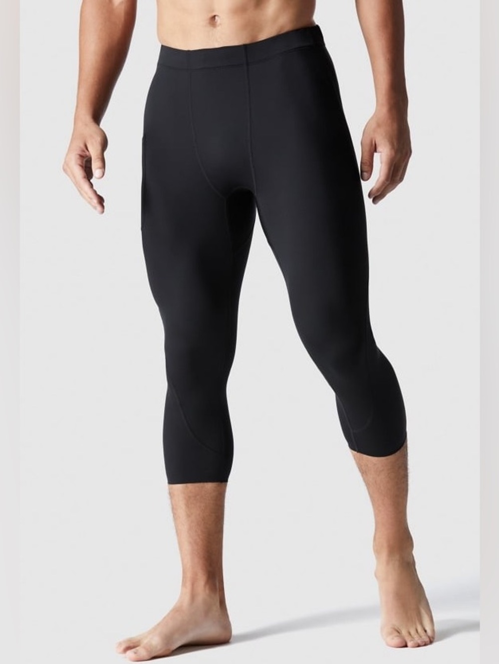 Fabletics NEW Men’s The Baseline 3/4 Athletic Tights / Leggings Sz M